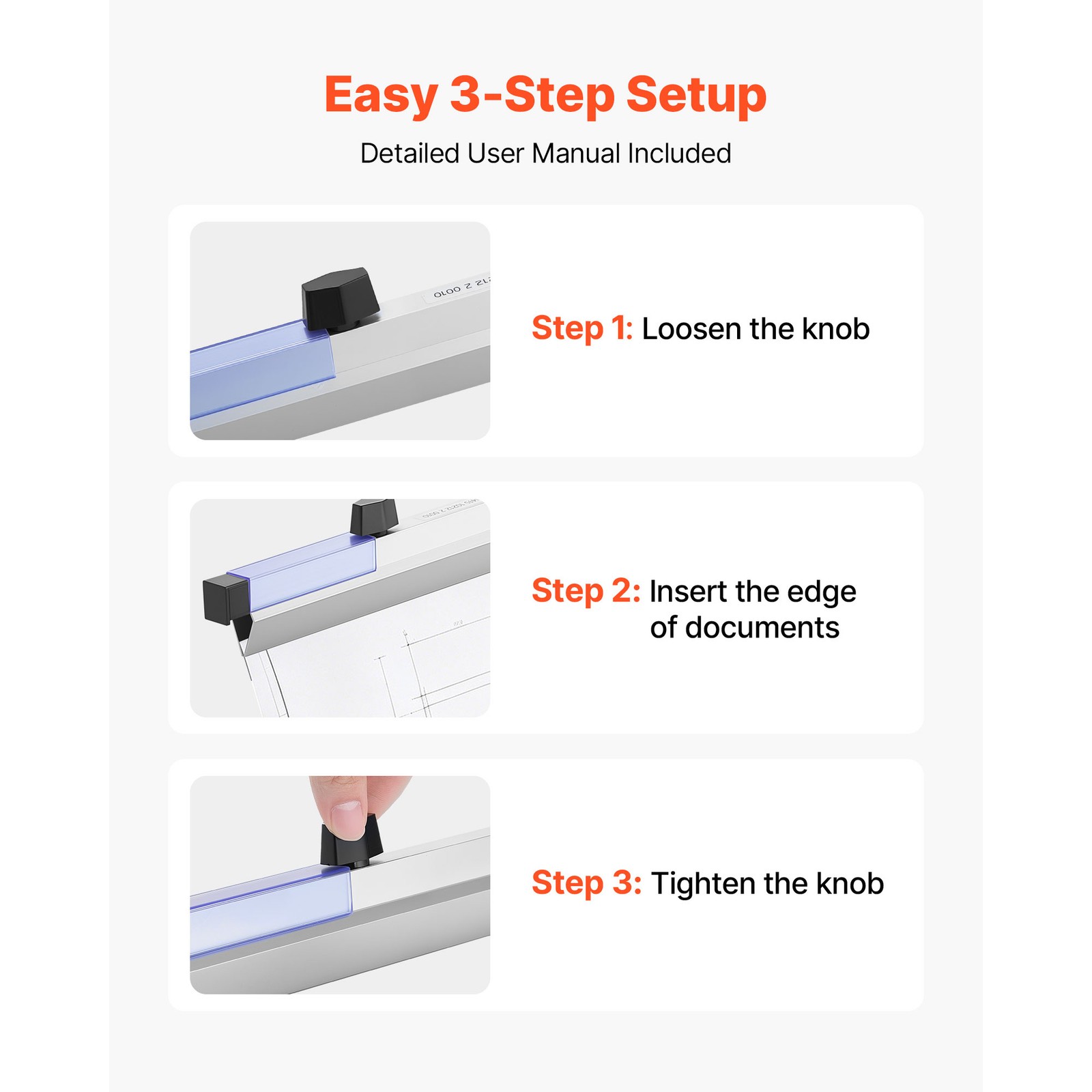 Uimoso 30-Inch Blueprint Hanging Clamps, 6-Pack Binding Strips for Storage
