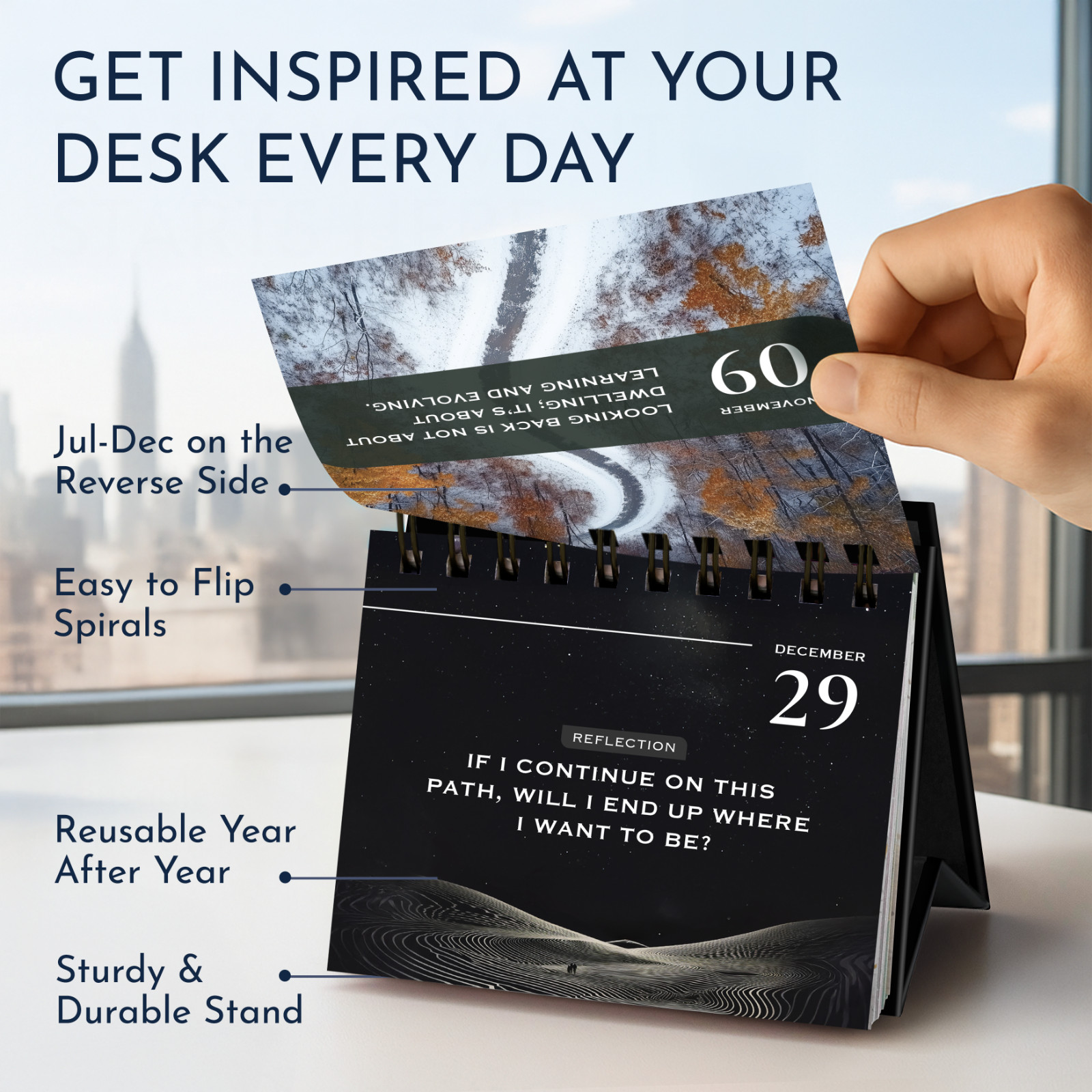RYVE Motivational Quotes Desk Calendar – Daily Reflections for Personal Grow