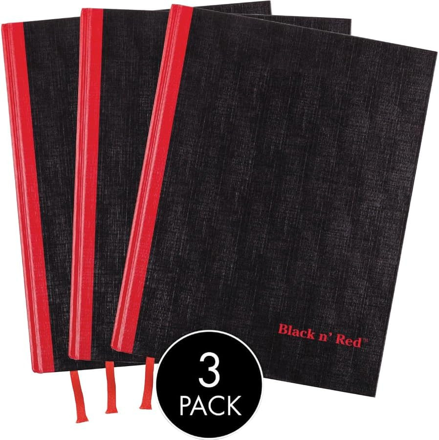 Notebooks, Business Journals, 3 Pack, 11-3/4″ X 8-1/4″, 96 Sheets, Ruled, Optik