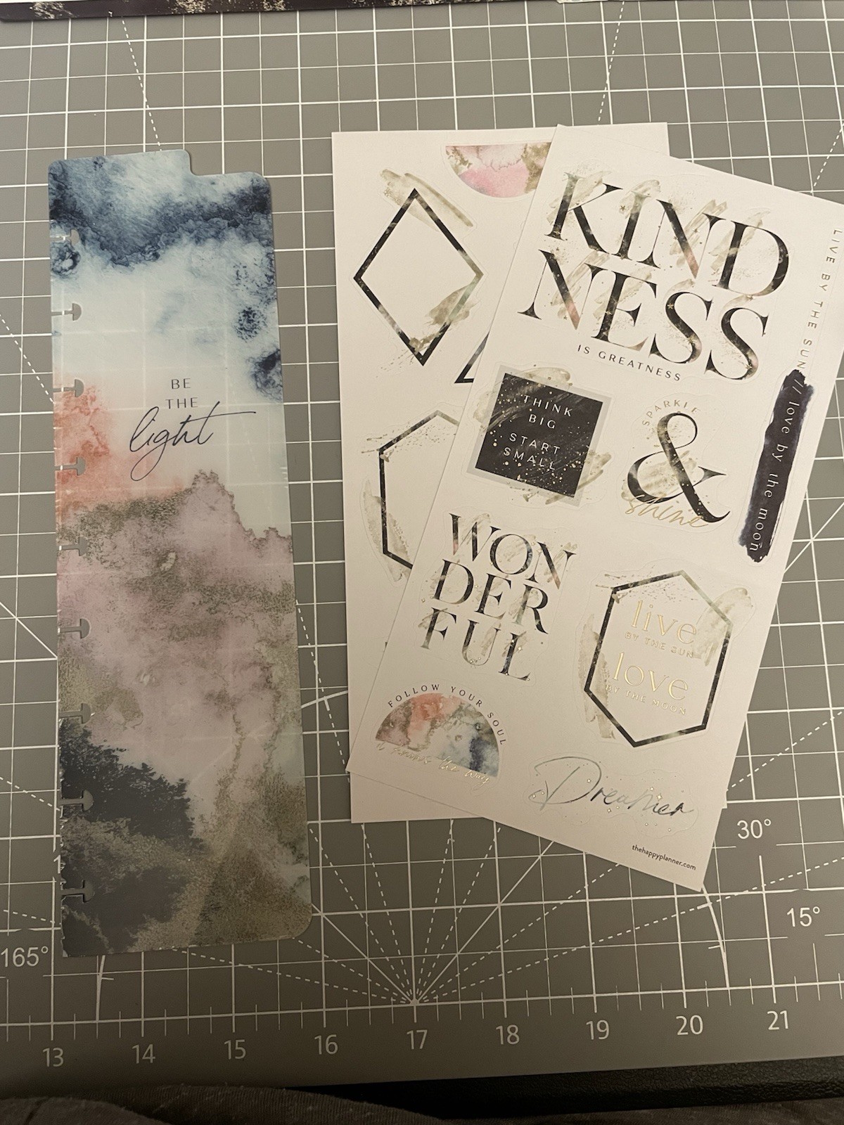 Happy Planner Classic Cosmic Watercolor Companion Set Envelopes, Dashboards