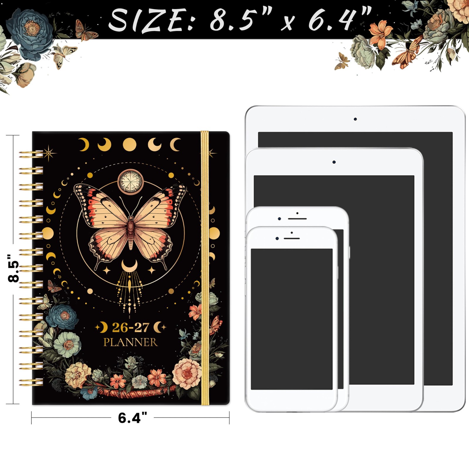 2026 Planner – Planner 2026, Jan 2026 – Dec 2026, 6.4″ x 8.5″, Weekly and Monthl