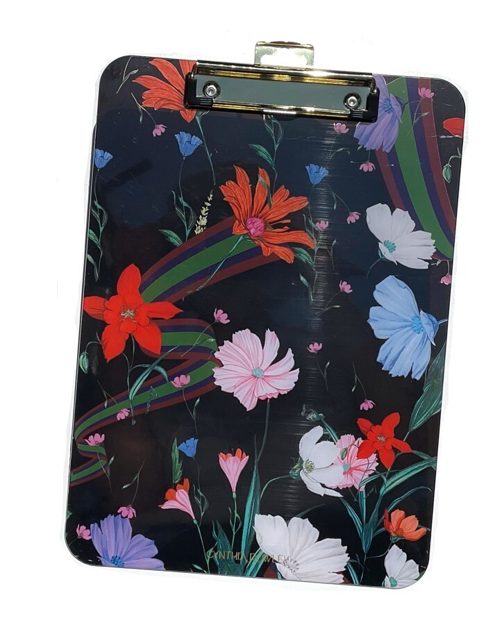 Cynthia Rowley Clipboard with Hanging Hole Letter Size 12.5″x9″ Spring Floral