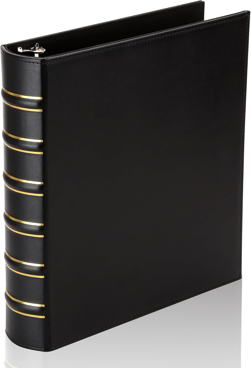 Vintage Hardback 3 Ring Binder 1.5 Inch, Professional Leather Binder 3 Ring, Thr