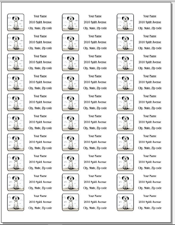 150 Minimalist Simple Dog Clouds Return Address Labels Personalized 1 x 2 5/8