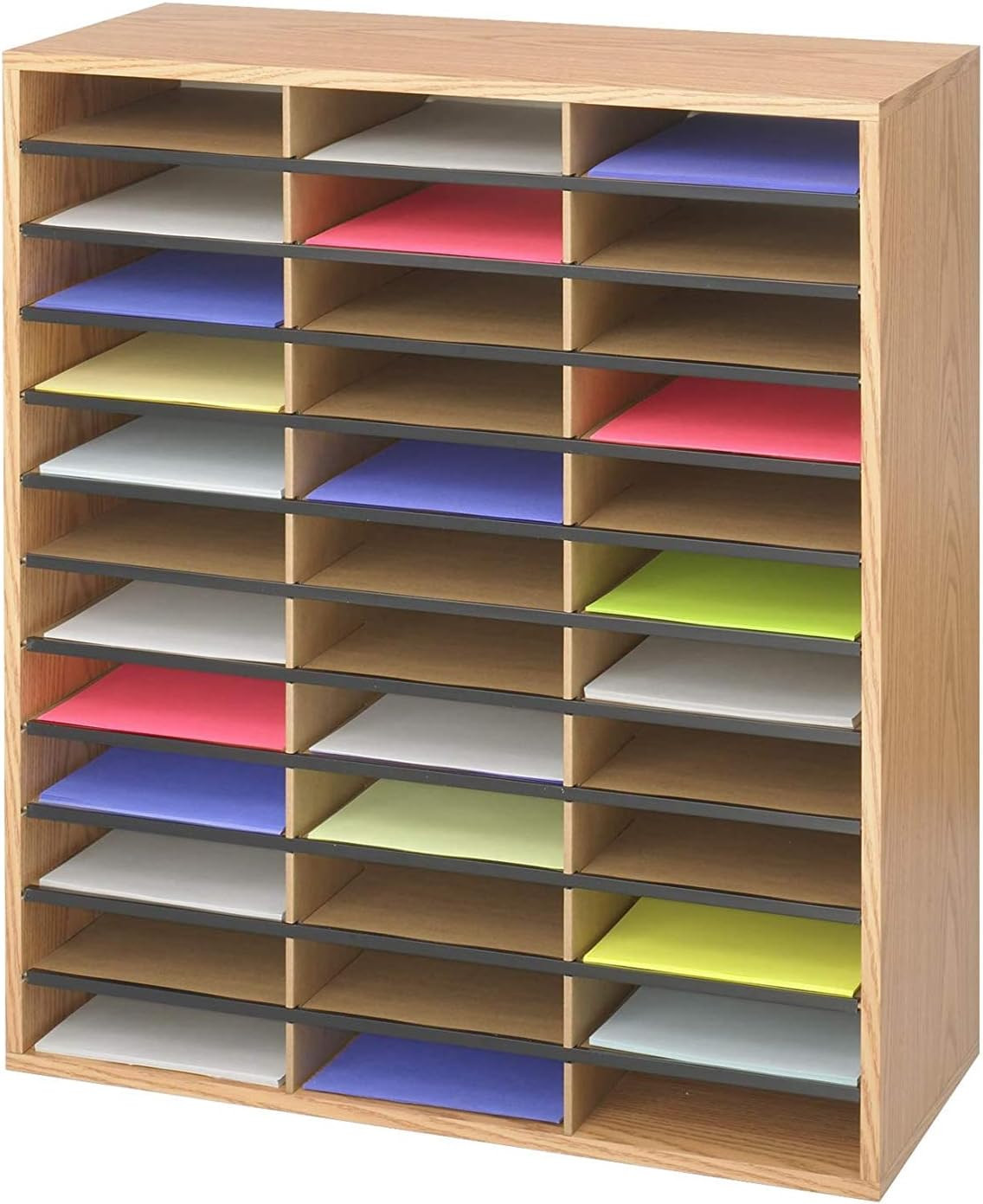 Literature Organizer, 36 Compartments, Office and Classroom Mailbox with Adjusta