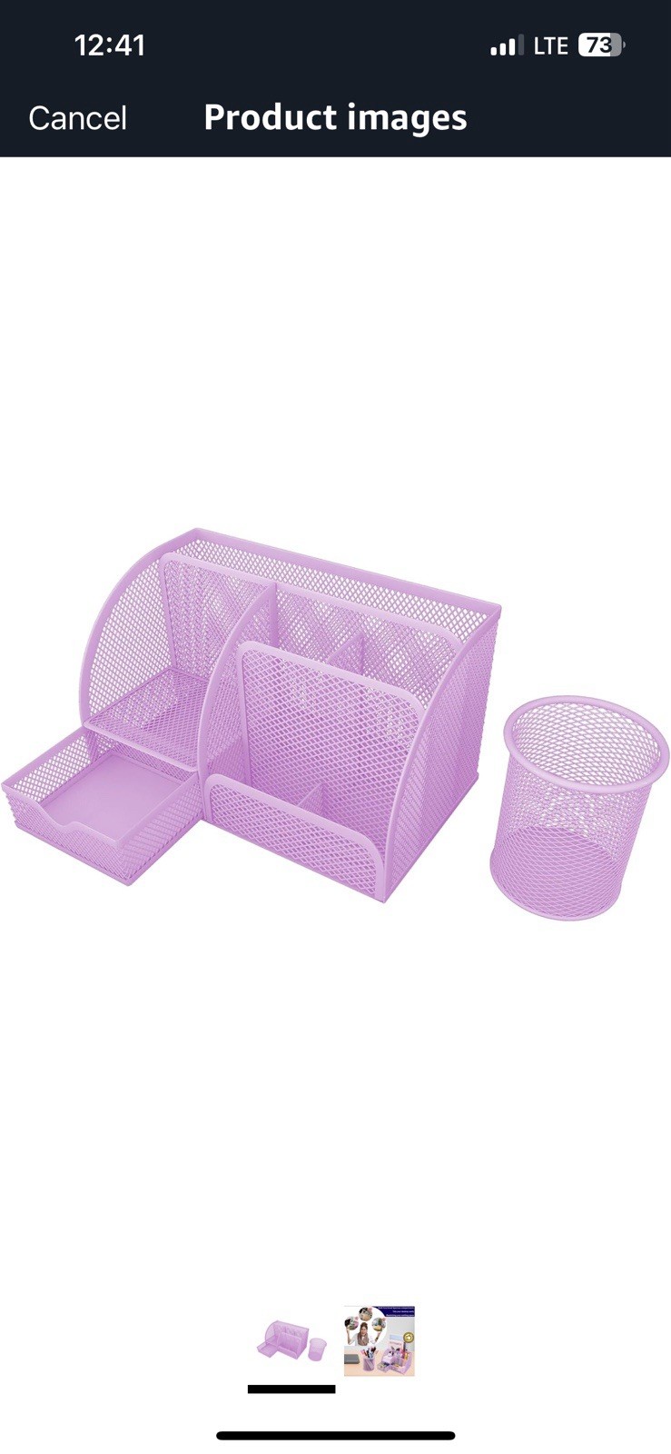 Mesh Desk Organizer Desktop Office Supplies Stationary Organizer with 6 Compa…