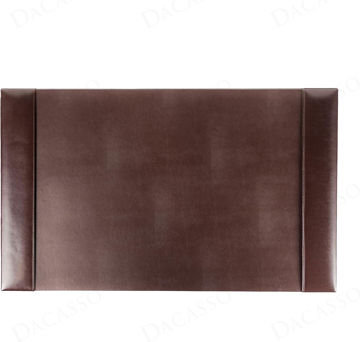 DACASSO Bonded Leather Desk Pad with Side Rails – 18″ x 30″, Dark Brown