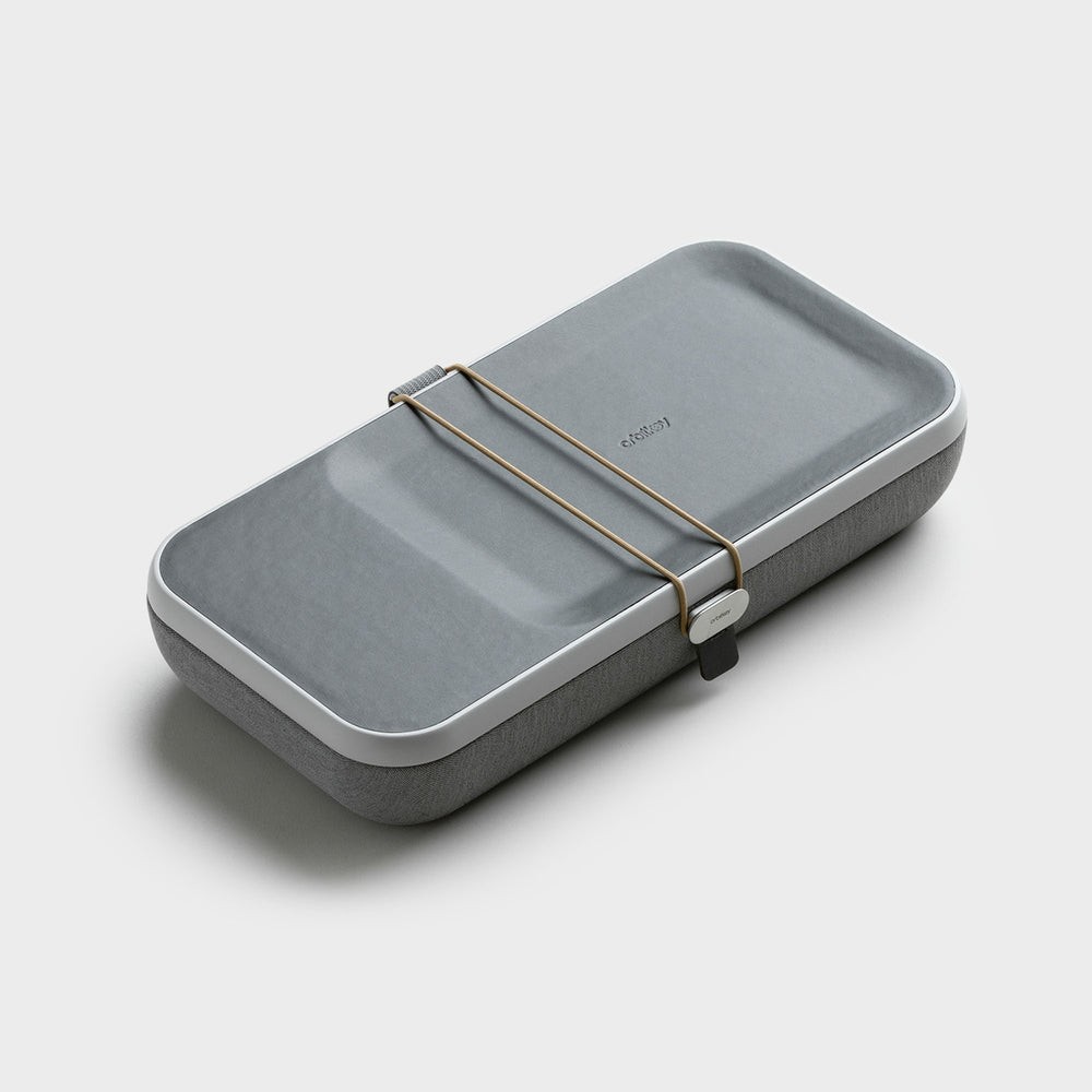 Orbitkey Portable & Customizable Desk Organizer Case with Wireless Charger, Ash