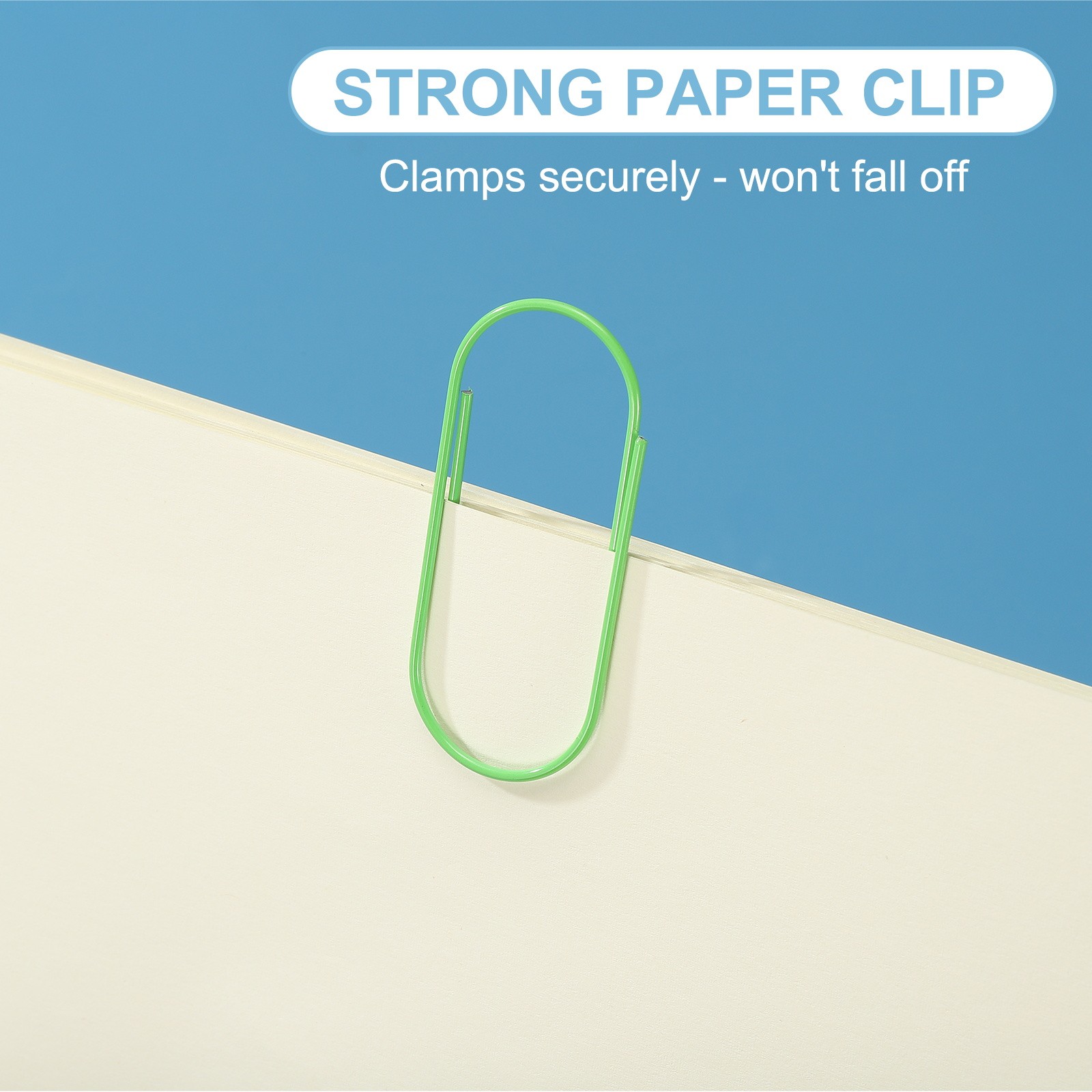 50pcs 2inch Paper Clip, 50mm Rust-proof Paper Clip Large Paper Clip, Blue