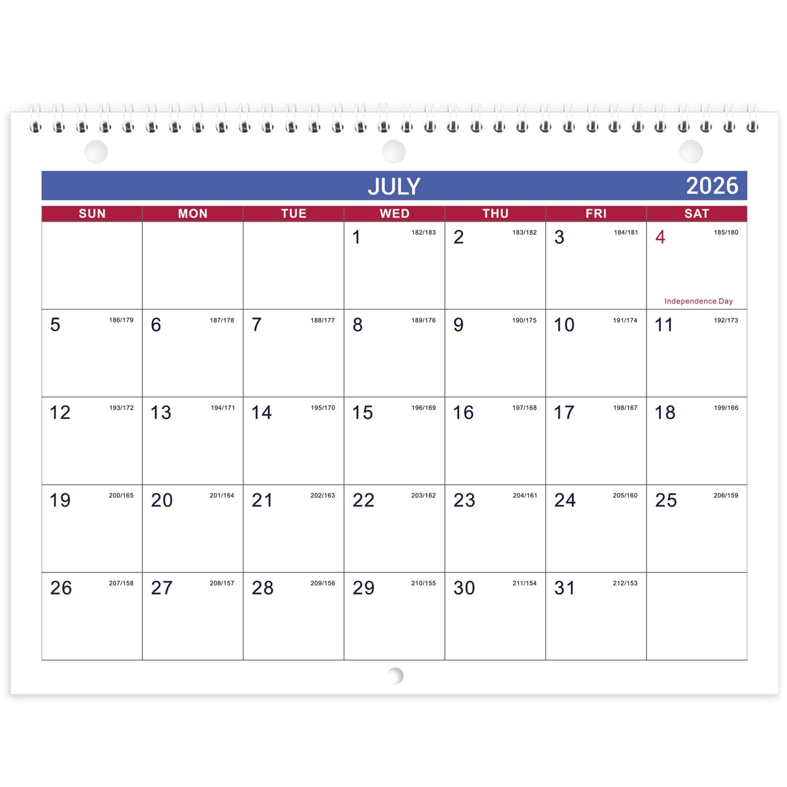 Calendar 2026-2027 – Wall Calendar 2026-2027, JUL. 2026 – DEC. 2027, 8.5″ x 1…