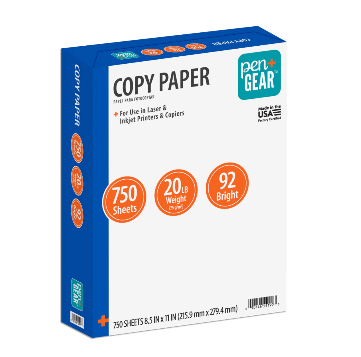 Premium Laser Inkjet Printing Paper 8.5×11 White Letter Size 750 Sheets