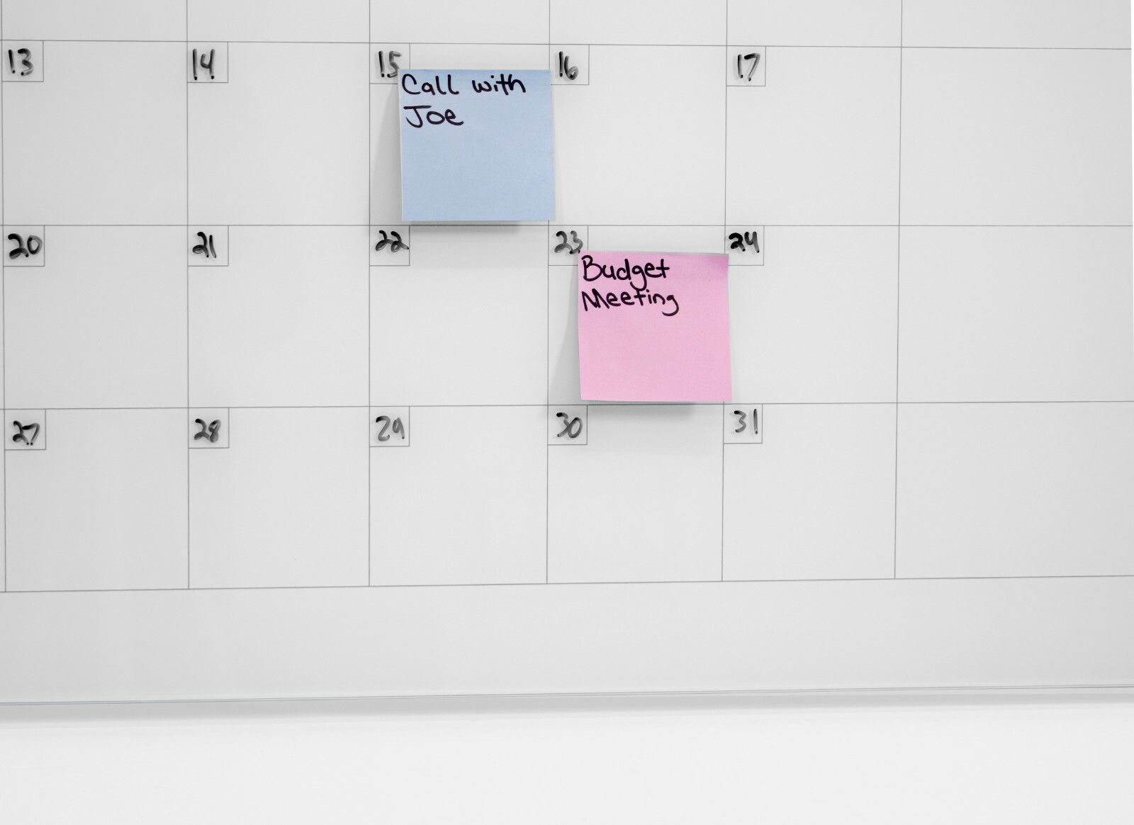 Audio-Visual Direct Magnetic Glass Calendar Dry-Erase Board Set, Monthly