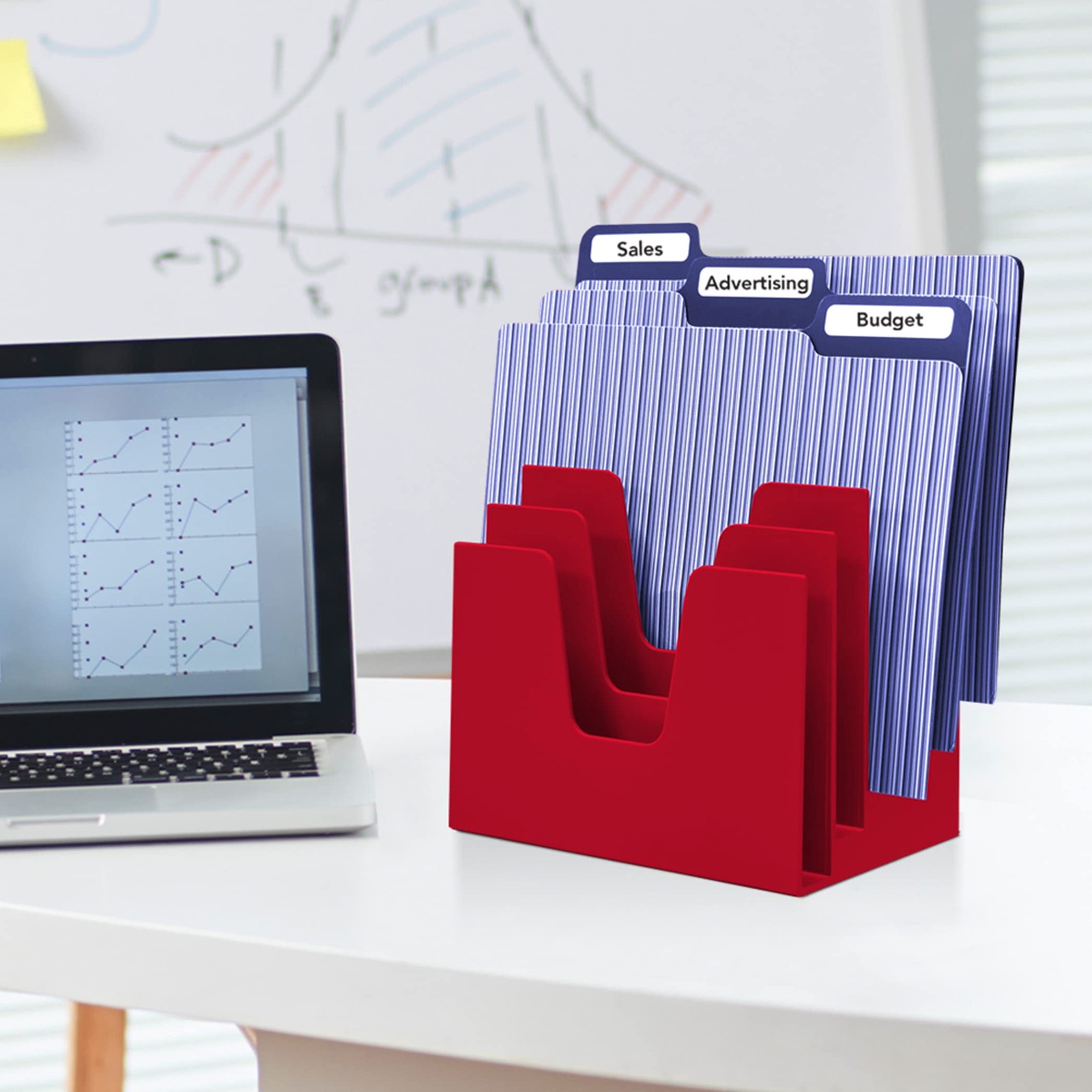 5 Section Incline File Sorter Organizer, Mail, Folder, Letter Desk Organizer,…