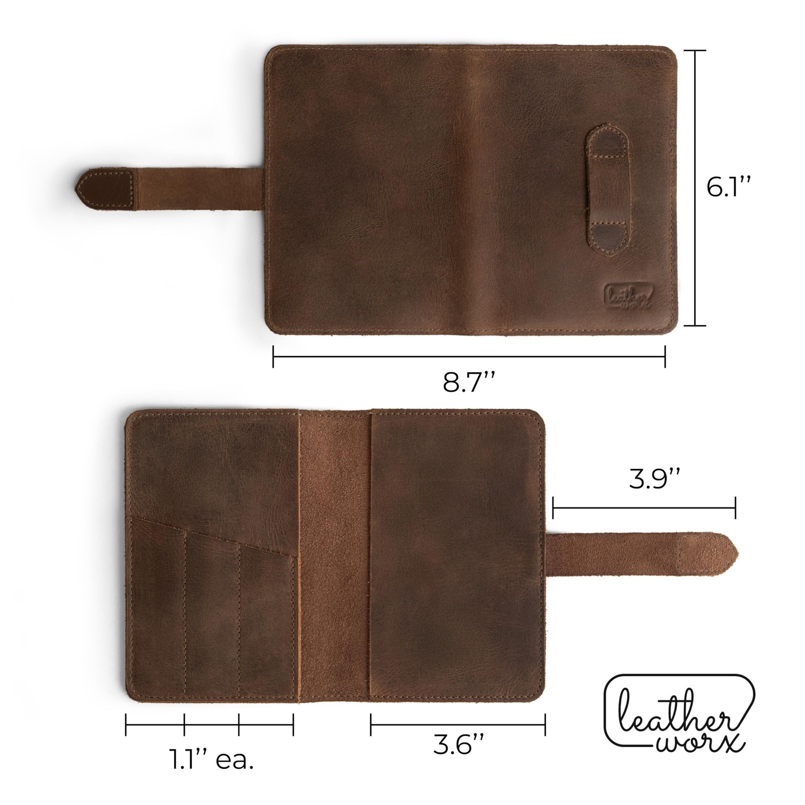 Leather Field Notes Cover for 3.5 x 5.5 in. Notebooks, Case for Moleskine Cah…