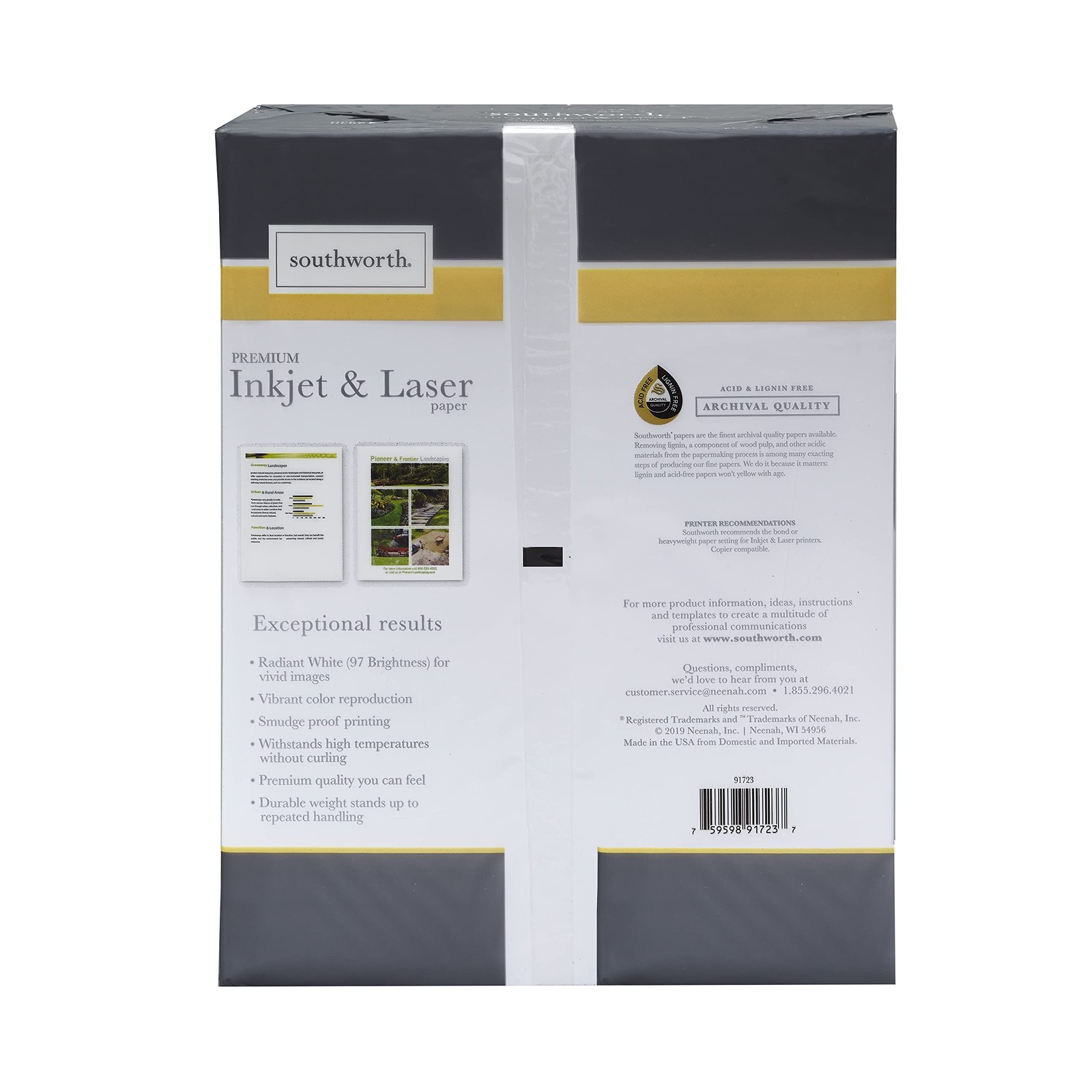 Southworth Inkjet & Laser Printer Paper, 8.5″ x 11″, 28 lb., Radiant White