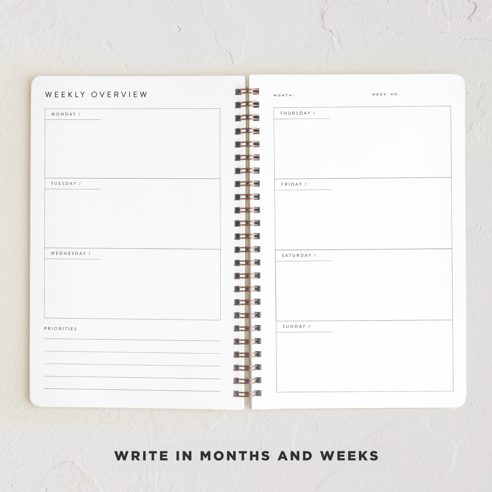 Minted Black Lines of Bows 2026 Weekly & Monthly A5,
