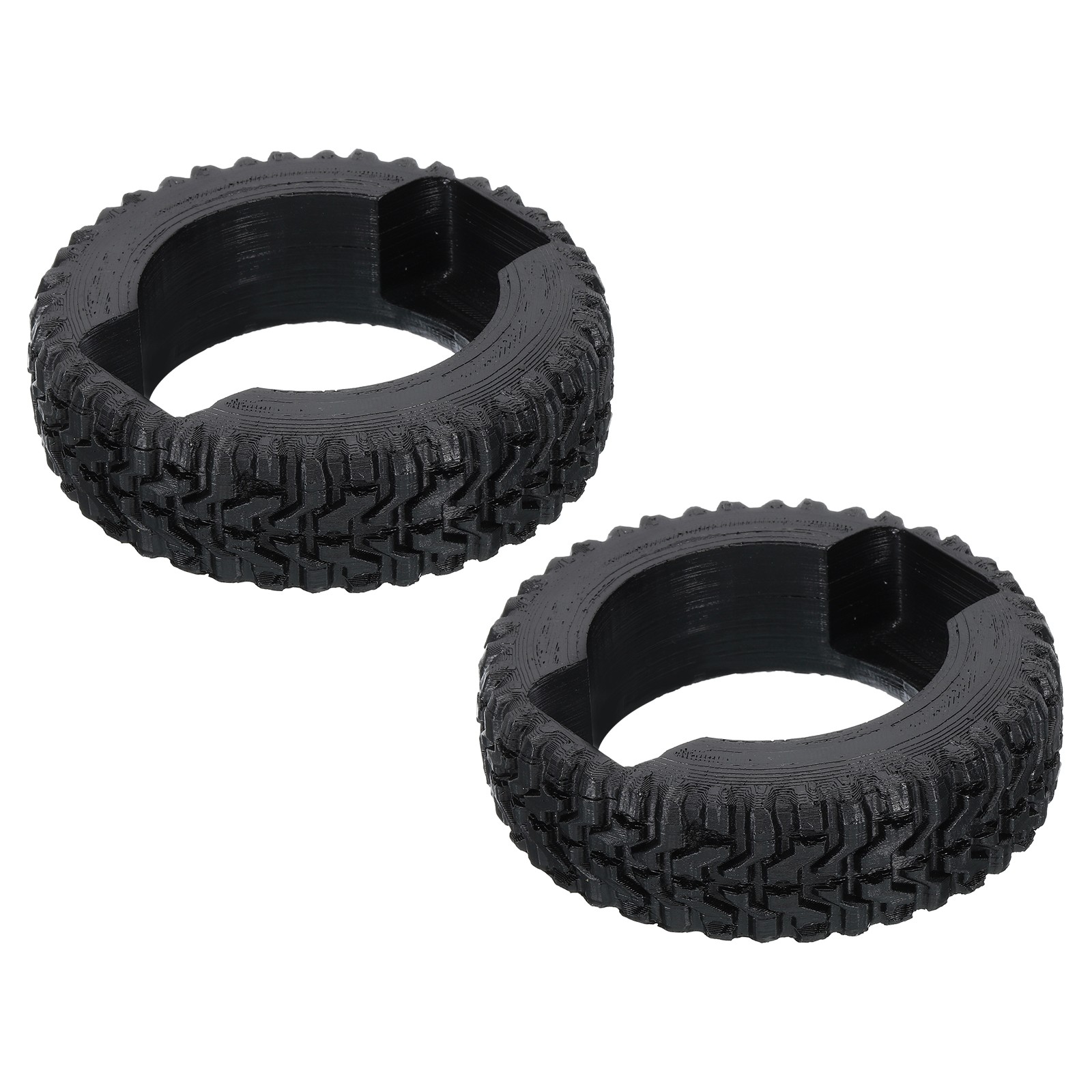 Tire Business Card Holder for Desk 2Pcs Card Holders Rubber Plastic, Black