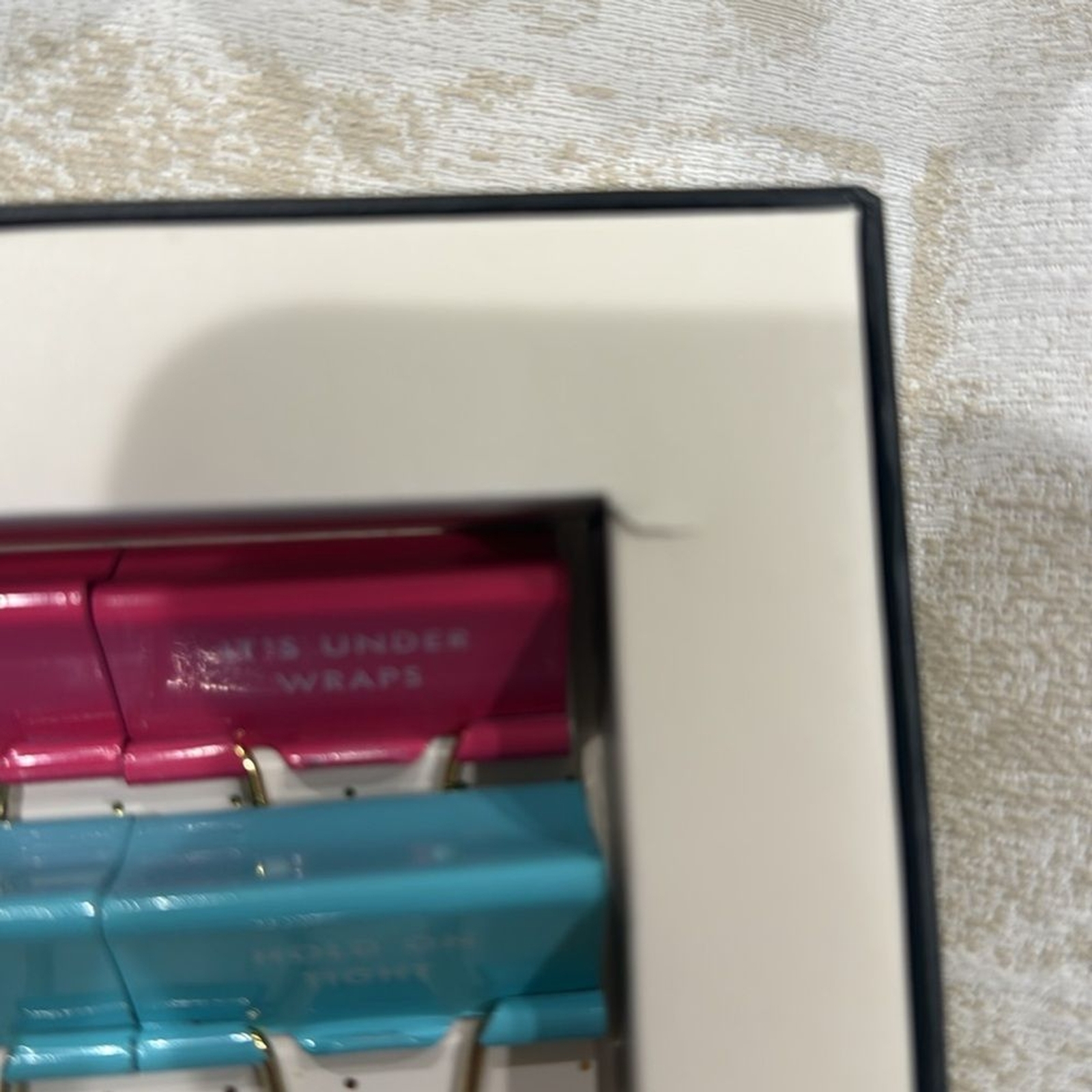 Kate Spade NWT 8 Binder Clips with sayings and colors see description