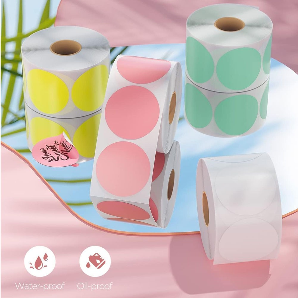750 2″ Round Color Coding Labels Roll Circle Dot Sticker Self-Adhesive Removable