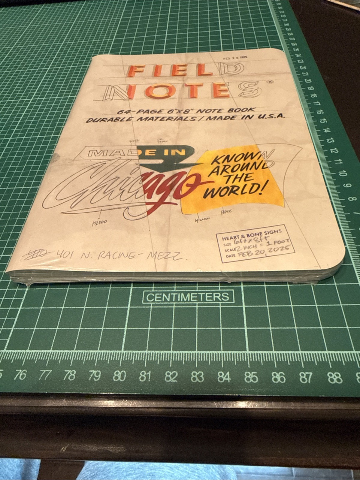 Field Notes , Chicago Look, FNC-66, Two 64 Pg 6 X 8 Note Books Graph , Sealed !
