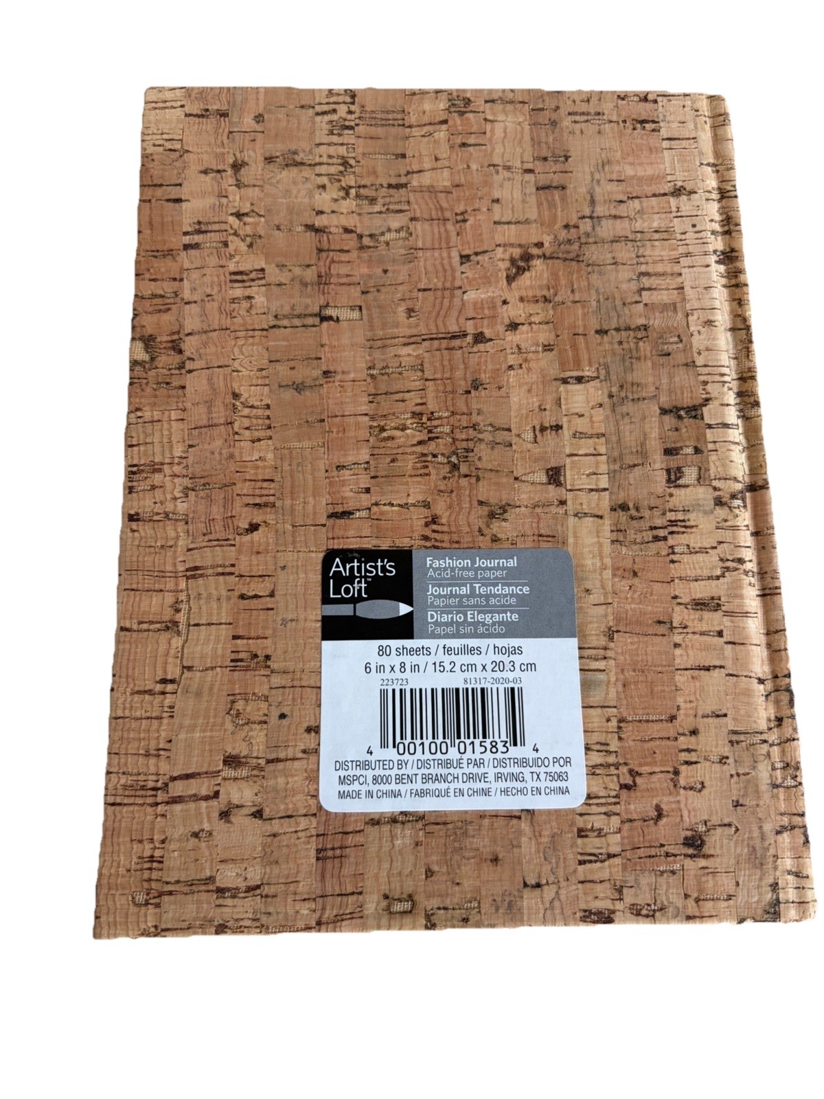 Artgecko Artist’s Loft Cork Fashion Journal Acid Free Paper 6×8 80 Sheets
