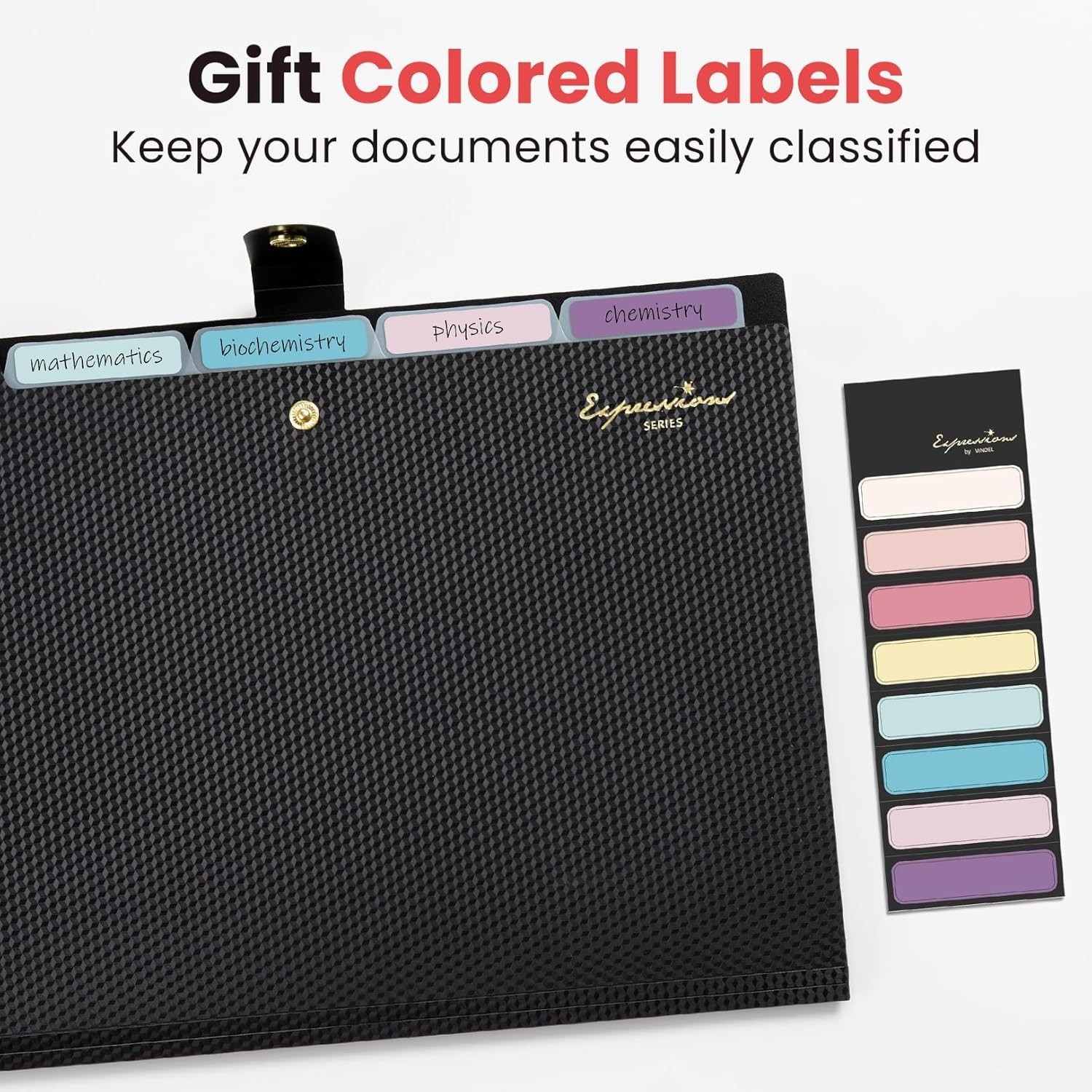 Sooez Accordion File Organizer, Letter Size Expanding File Folder with Labels…