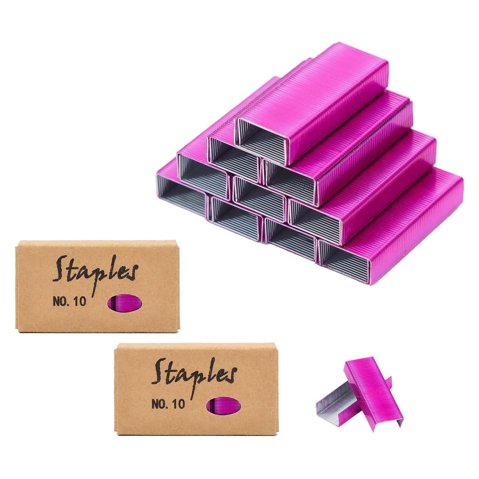 Rose Red No.10 Staples Mini Staple Refill 1000/Box 2 Boxes/Pack 2000 Count #1…