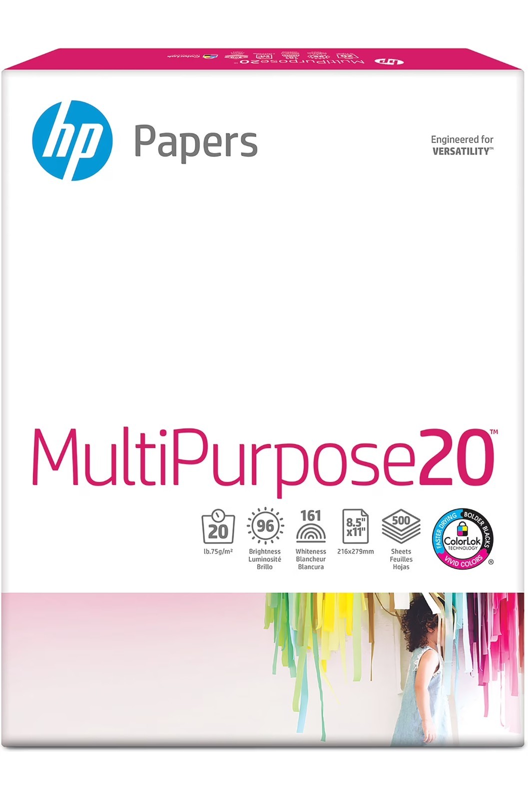 HP Multipurpose Paper, 500 Sheets , Letter ,8.5 x 11 in, HPM1120R.
