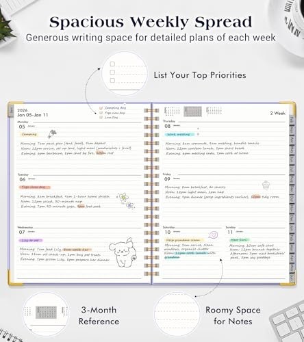 2026-2027 Planner, 18-Month Weekly & Monthly Organizer, 8.5″x11″ Large Calendar,