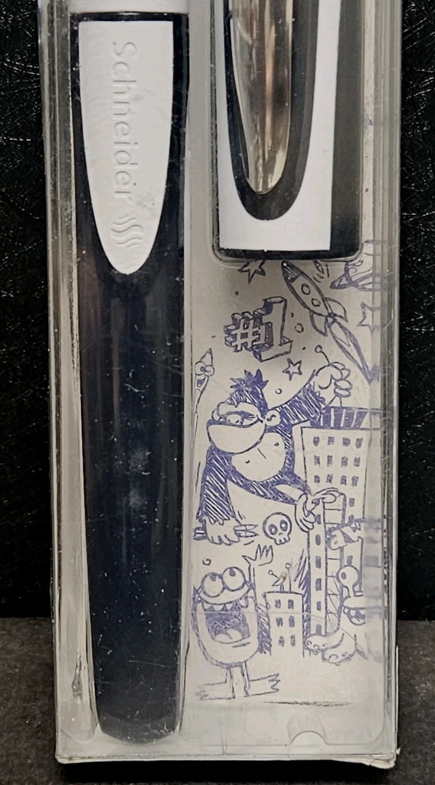 Schneider Ray Cartridge Rollerball Pen, Blue Ink, Dark Blue/Light Gray RS18703