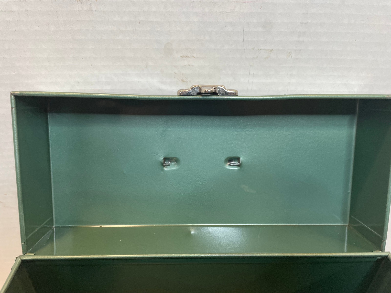 Vintage Excelsior Personal Metal Steel Storage Case Cabinet Box Green – No Key