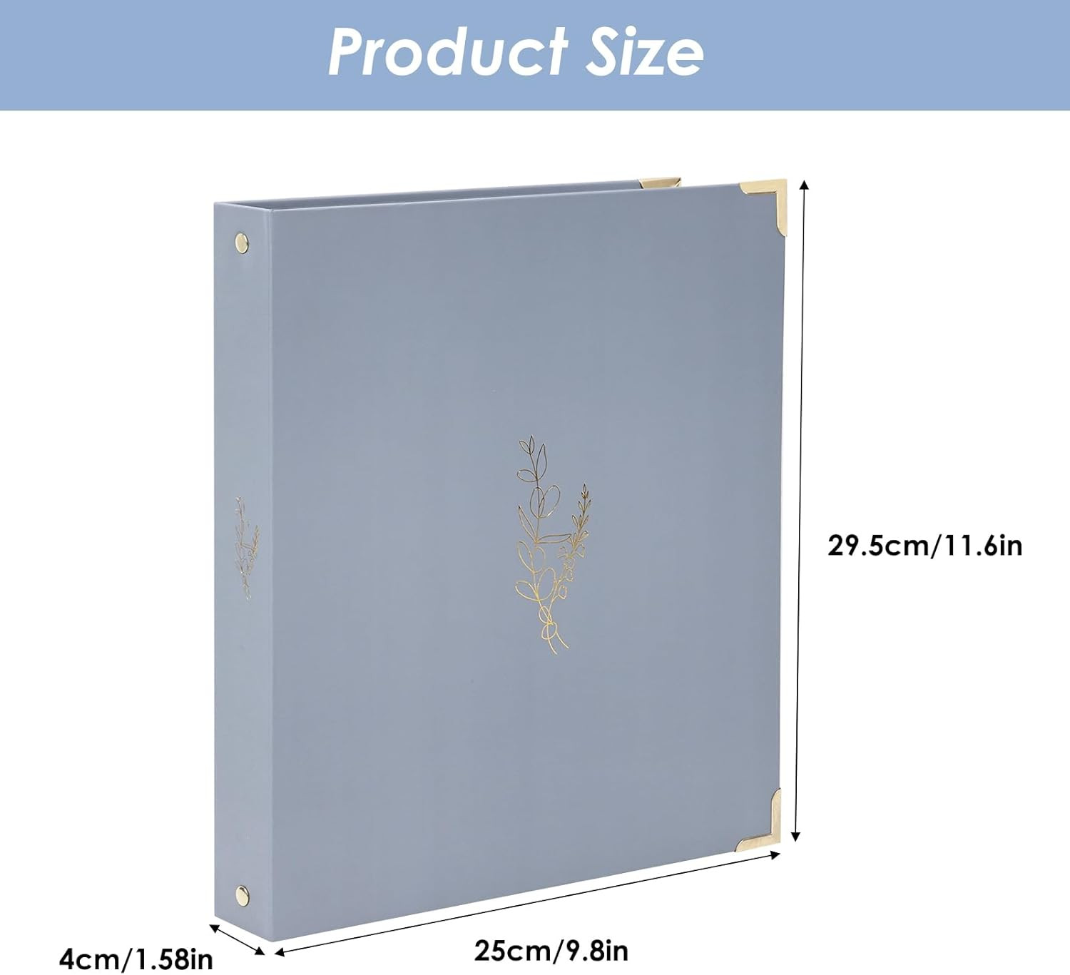EOOUT 6 Pack 3 Ring Binders 1 inch, Three Round Ring 1” Binders with 2 Pockets