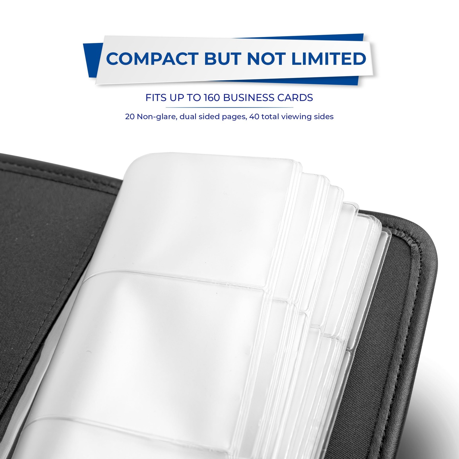 Samsill Professional Business Card Organizer with Padded Cover, Card Holder f…