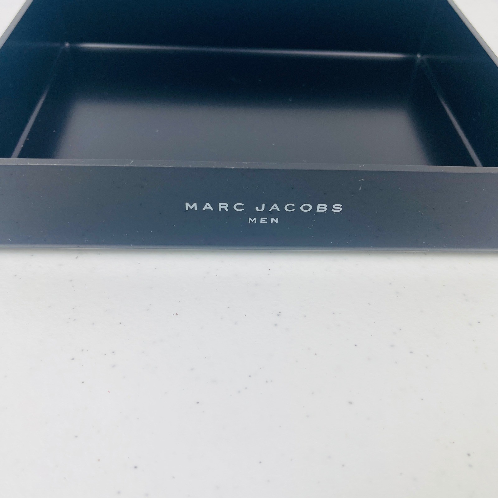 Marc Jacobs Men Black Acrylic Valet Tray Catchall Desk Organizer Minimalist