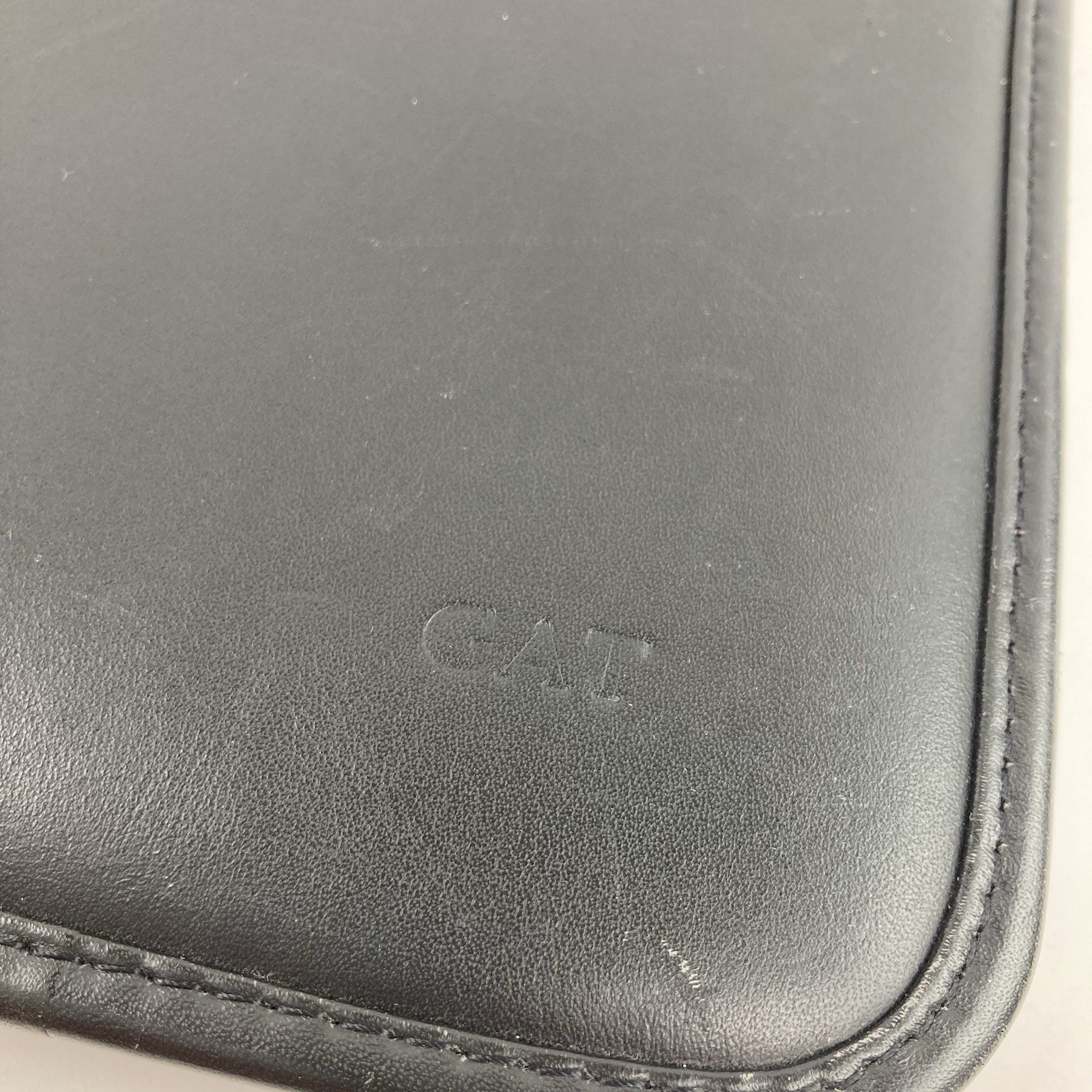 Levenger Ambi-Flex Black Leather Zip Portfolio 11”x13” Personalized Initials￼