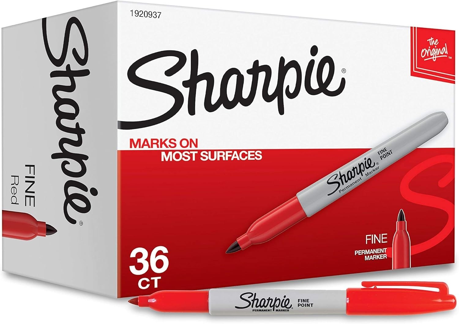 Permanent Markers, Fine Tip, Red, 36 Count – Marks on Paper, Plastic, Metal, …