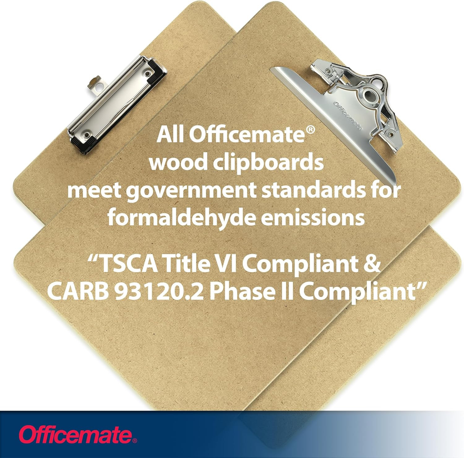 Recycled Wood Clipboard, 6 Inch Clip, 1 Pack Clipboard, Letter Size (9 X 12.5 In