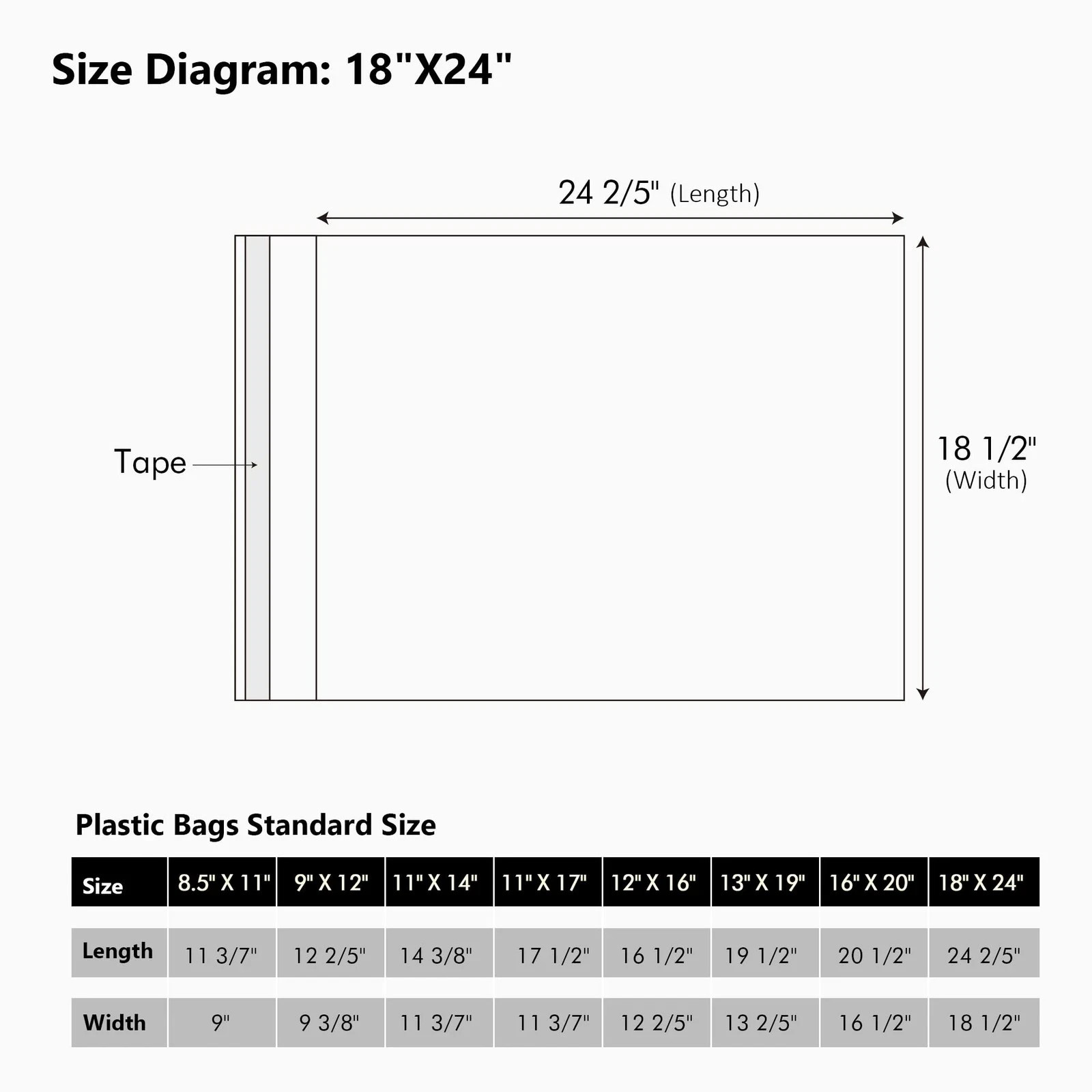 50 Pack Acid-Free Crystal Clear Sleeves Storage Bags for 18×24 Art Prints/Pic…