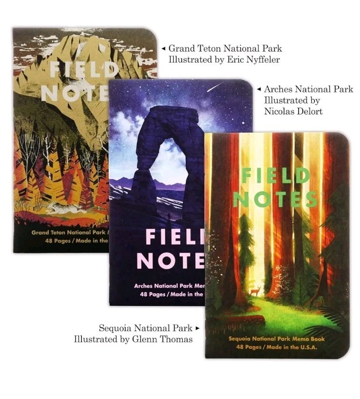Field Notes National ParksMemo Books – Series D – 3.5″ x 5.5″ – 48 Pages