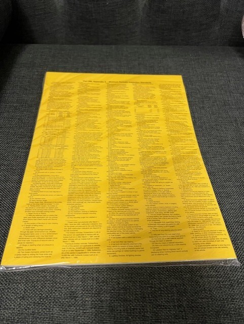 25-PACK. Annual Vehicle Inspection Report Form. 3-Ply, Carbonless. FMCSA DOT.