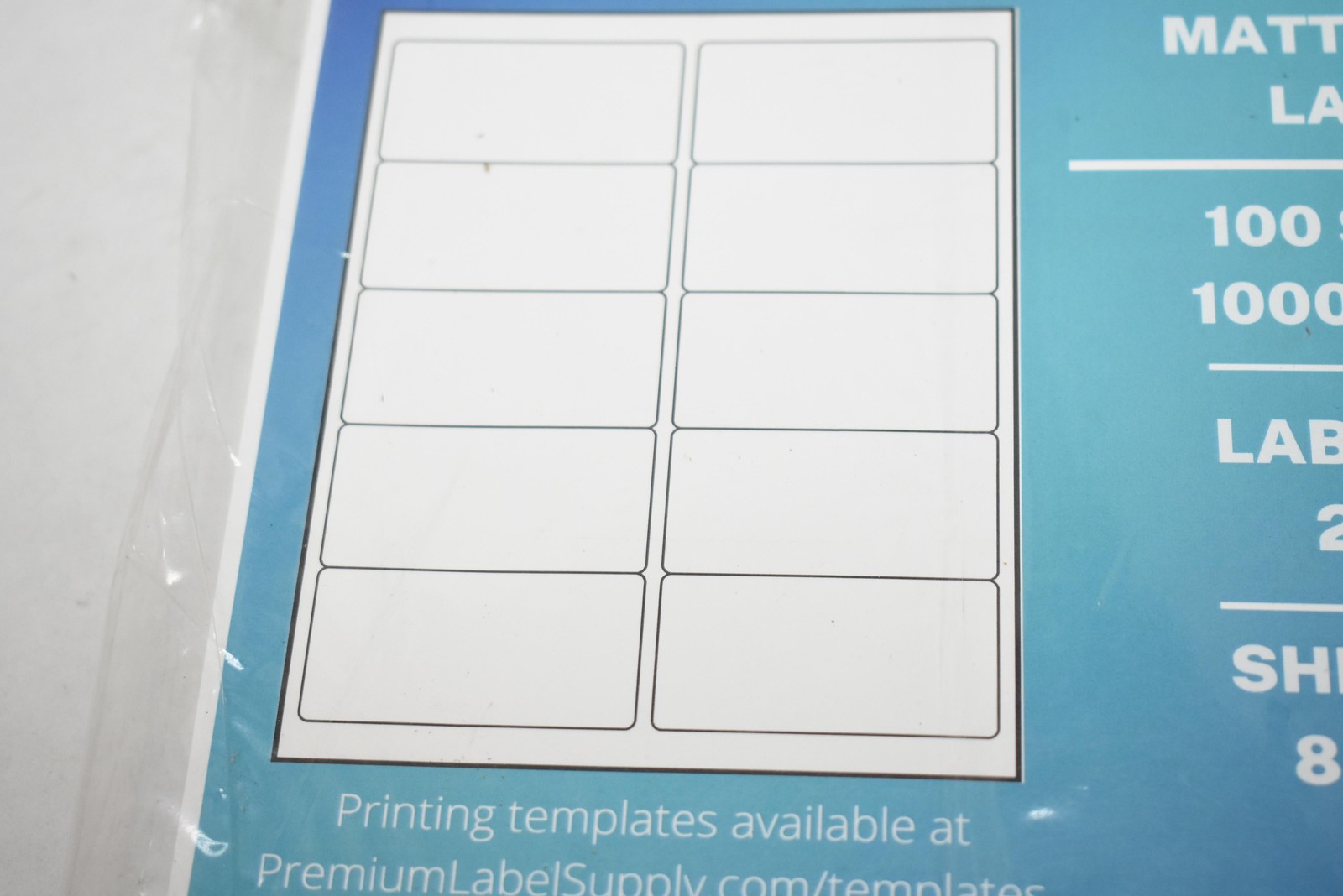 Premium Label Supply Matte White Labels 2×4 100 Sheets 1000 PLS-591MW Laser