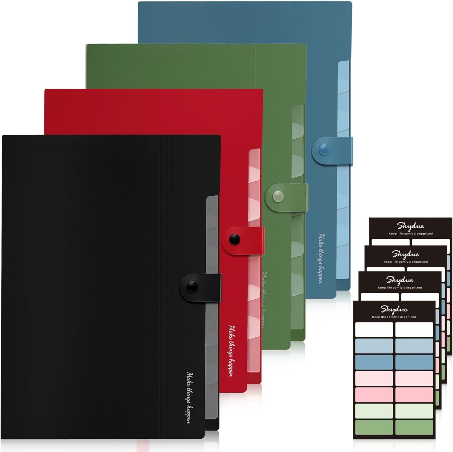 Polypropylene File Organizer for A4 and Letter Size with Durable Snap Closure