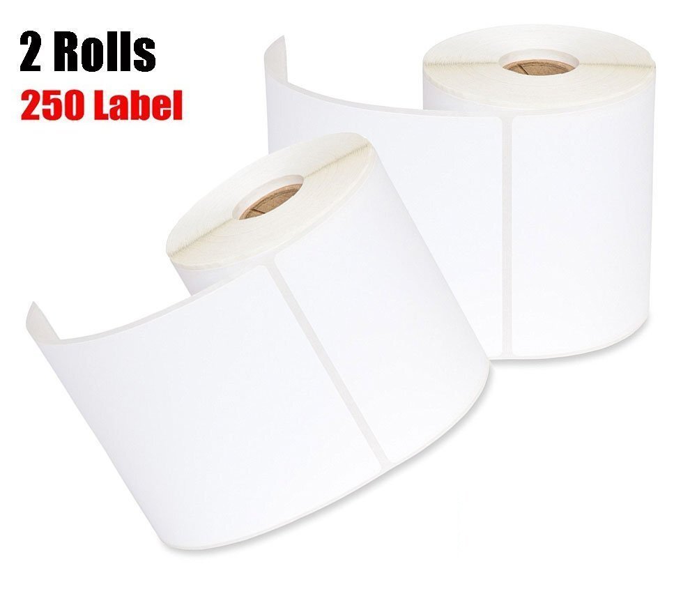 2 Rolls 250/Roll 4×6 Direct Thermal Shipping Labels For Zebra 2844 GK-420D Rollo