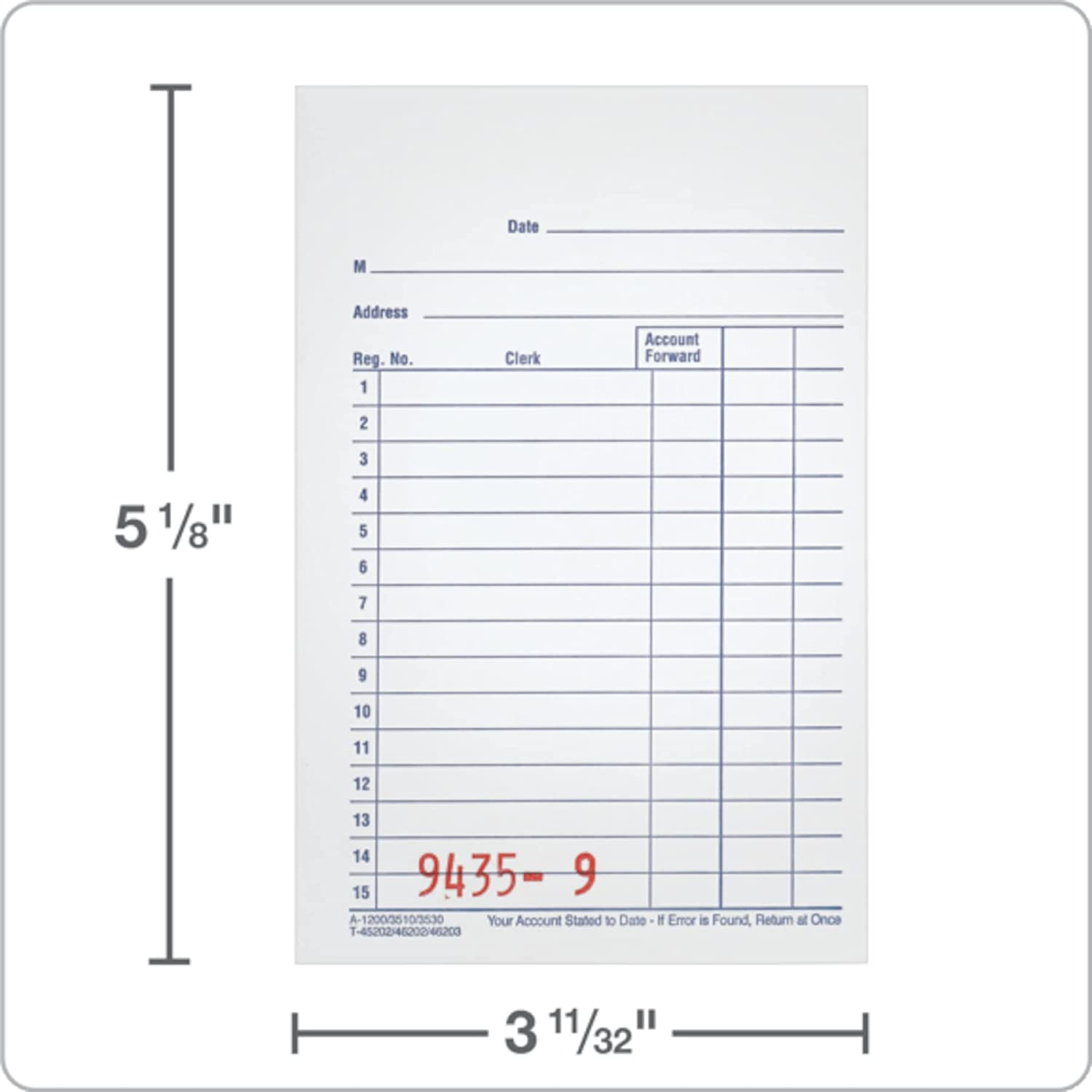 Adams General Purpose Sales Book, 2-Part, Carbonless, White/Canary