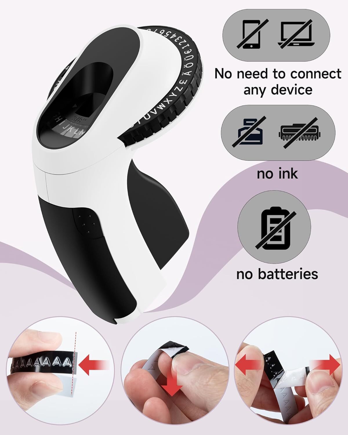 Dymo Omega Label Maker Embossing with 6PK Label Tapes 9mm Dymo Junior Embosser