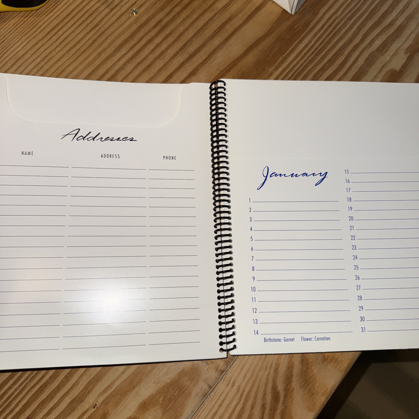 Hallmark Greeting Card Spiral Bound Monthly Organizer Vintage