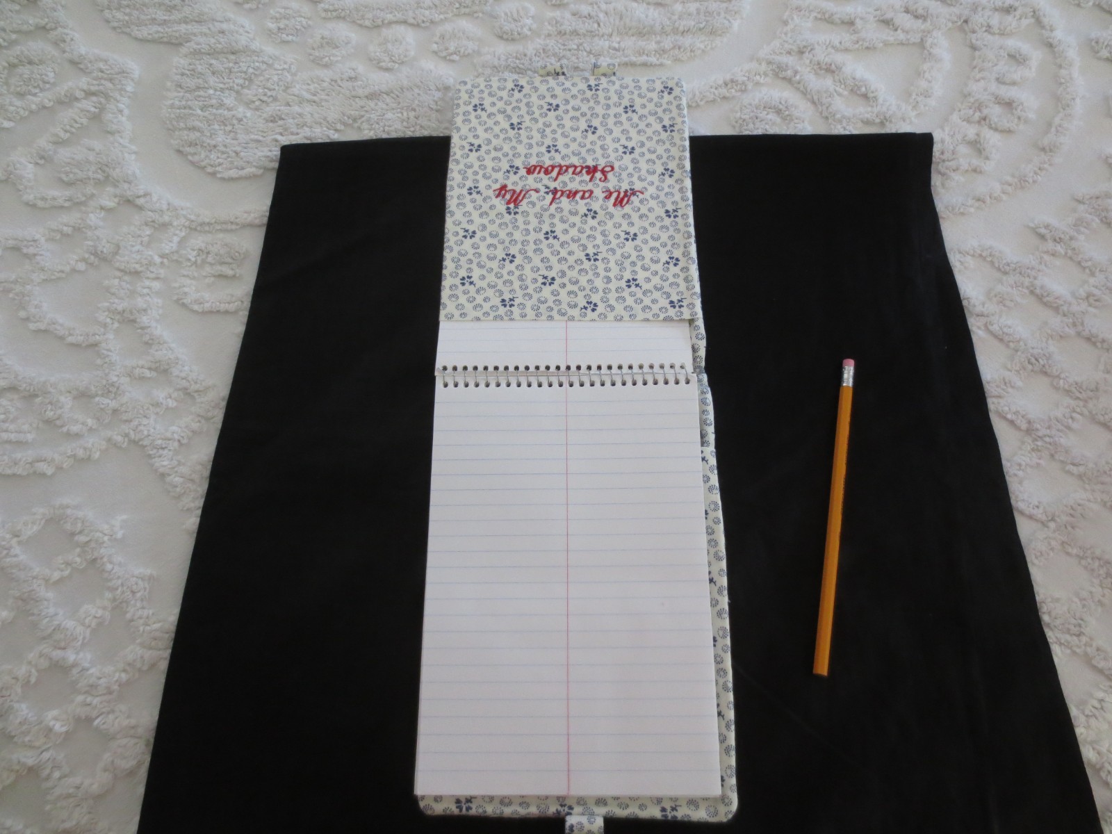Handmade MACHINE EMBROIDERED Padded NOTEBOOK/JOURNAL COVER – 6-1/2″ x 9-1/2″