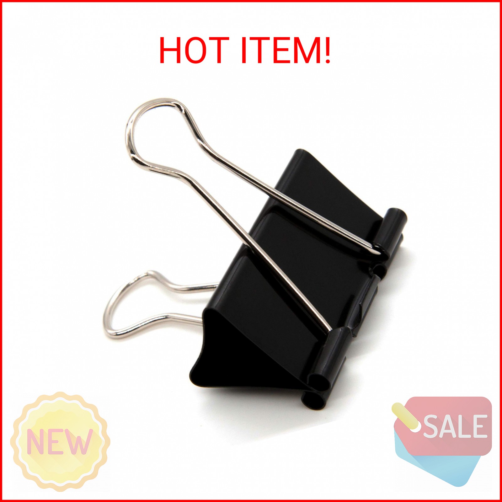Coofficer Extra Large Binder Clips 2-Inch (24 Pack), Big Paper Clamps for Office