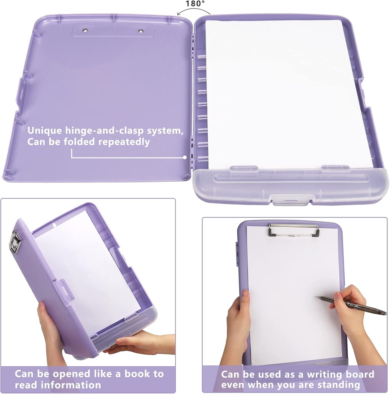 Clipboard with Storage, A4 Binder Nursing Clipboards with Pen Holder, Heavy Duty