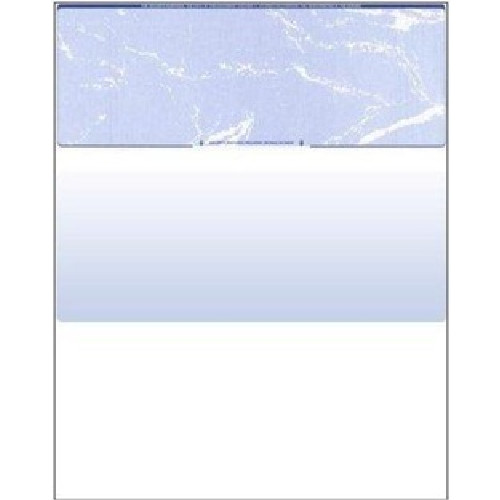 50 Blank Check Stock Paper – Check on Top – Blue Marble